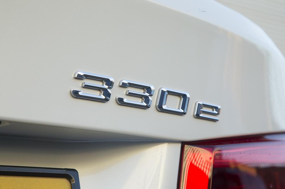 BMW 330e Sport badge