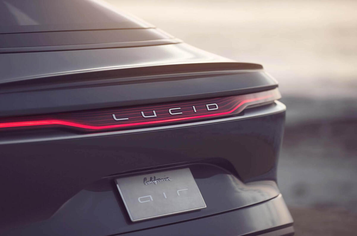 2020 Lucid Air - rear numberplate 2020 Lucid Air - rear numberplate