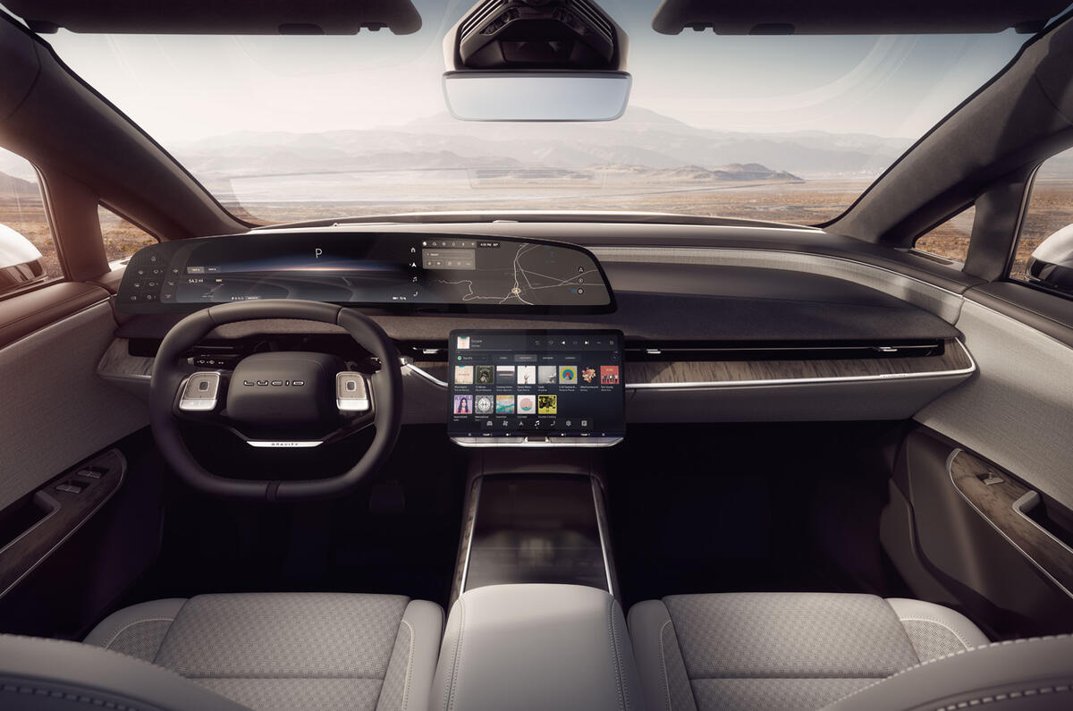 Lucid Gravity white interior Lucid Gravity white interior