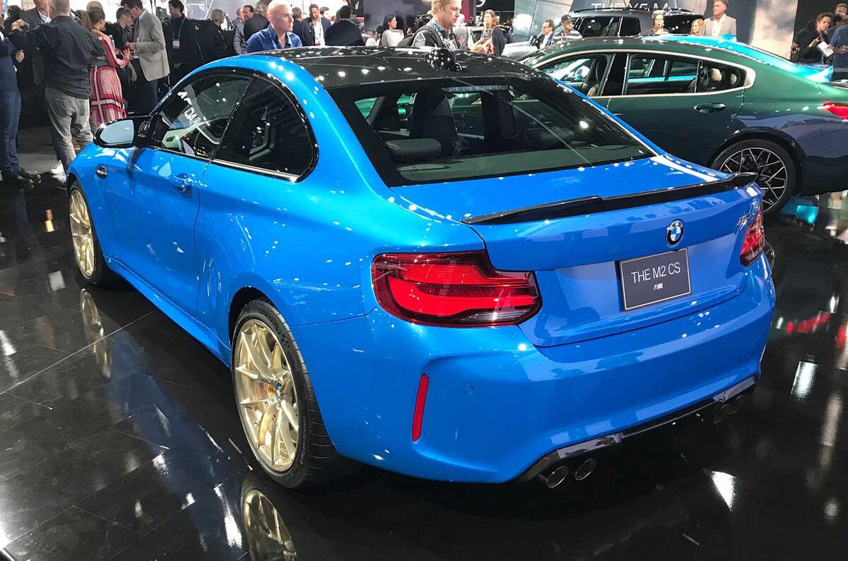 BMW M2 CS rear three quarter