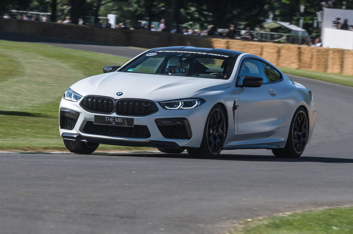 BMW M8 dynamic debut at Goodwood