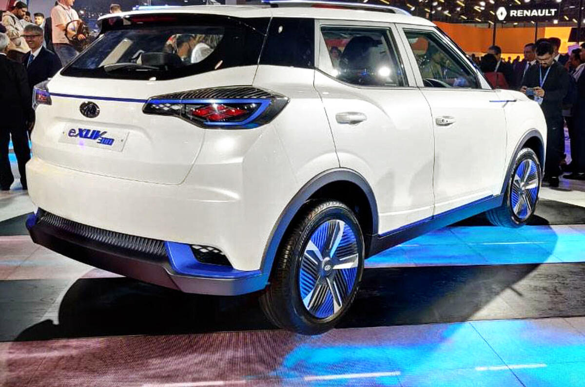 New Delhi Auto Expo 2020 - Mahindra eXUV300 rear New Delhi Auto Expo 2020 - Mahindra eXUV300 rear