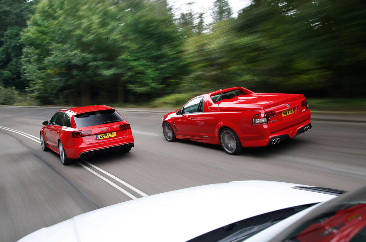Vauxhall Maloo vs Audi RS6 vs Range Rover Sport SVR