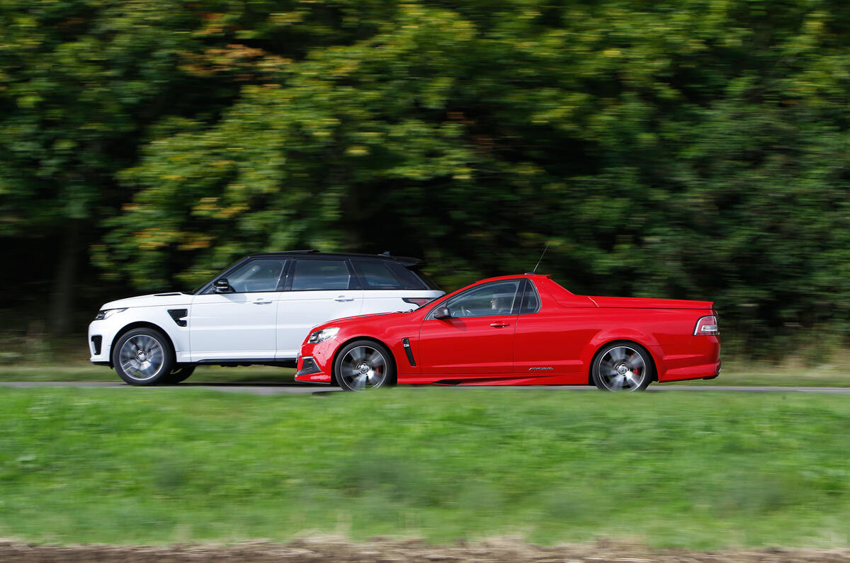 Vauxhall Maloo vs Audi RS6 vs Range Rover Sport SVR