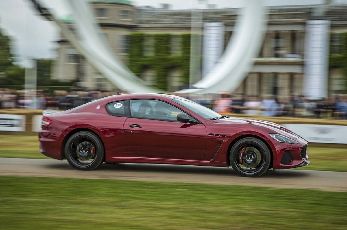 Updated Maserati GranTurismo and GranCabrio run at Goodwood