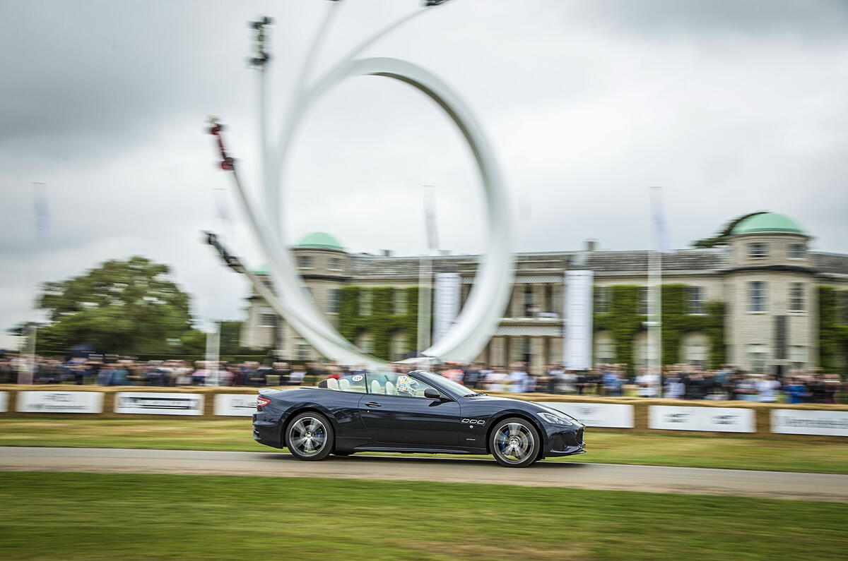 Updated Maserati GranTurismo and GranCabrio run at Goodwood