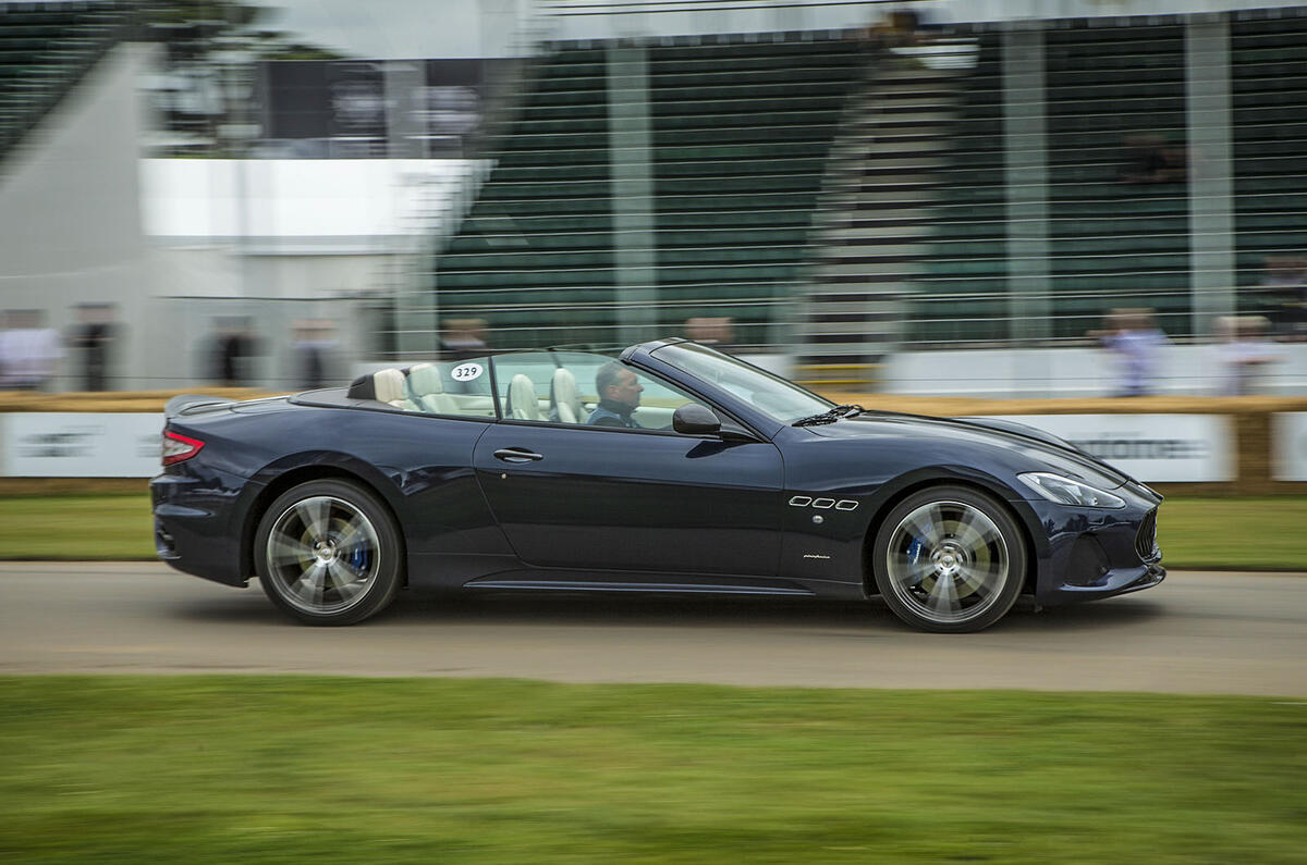 Updated Maserati GranTurismo and GranCabrio run at Goodwood