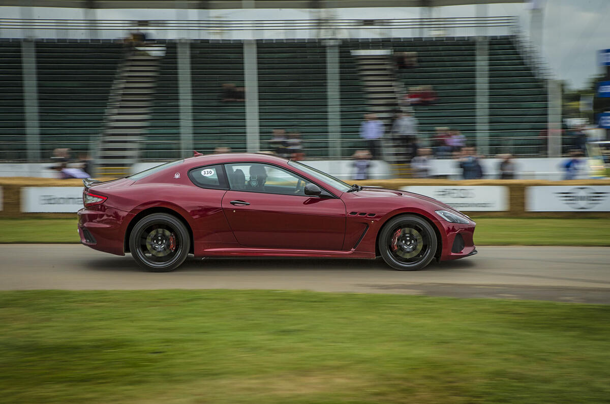 Updated Maserati GranTurismo and GranCabrio run at Goodwood