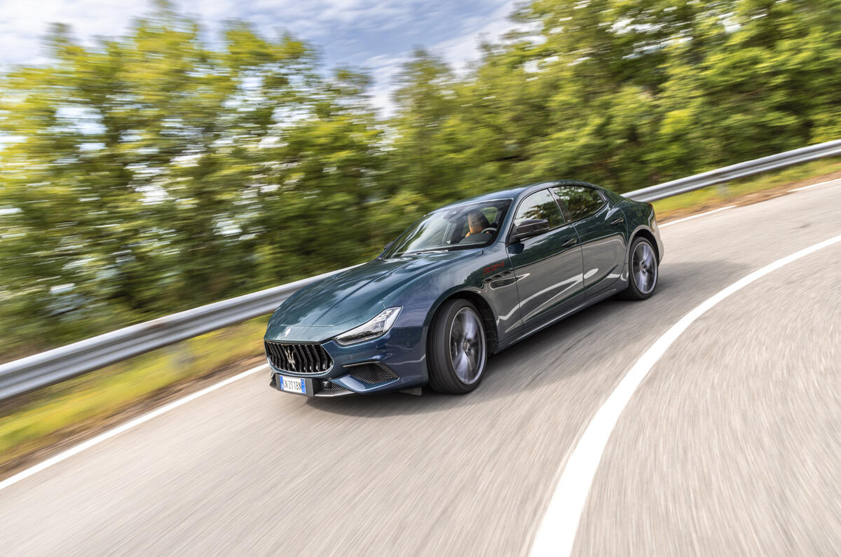 Maserati Ghibli front angle cornering Maserati Ghibli front angle cornering
