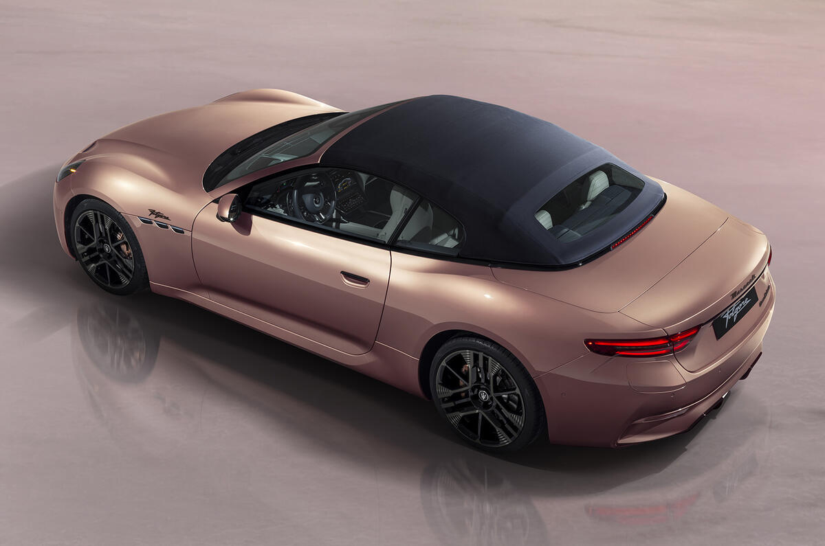 Maserati Grancabrio Folgore roof up top down view Maserati Grancabrio Folgore roof up top down view