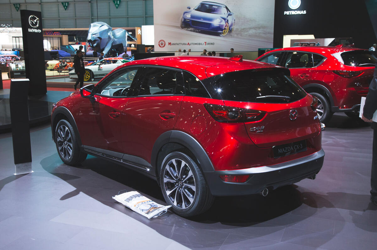 Mazda CX-30 2019 Geneva motor show reveal - Autocar snap rear