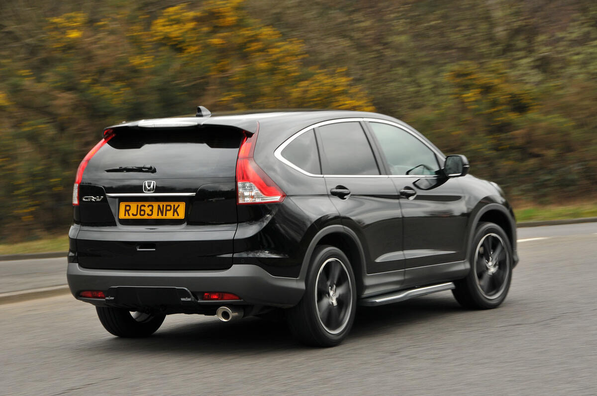 Mazda CR V Mk4 black edition rear quarter driving Mazda CR V Mk4 black edition rear quarter driving