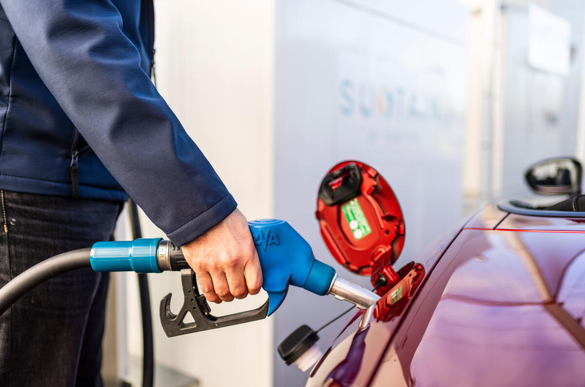 Mazda MX-5 filling up fuel Mazda MX-5 filling up fuel