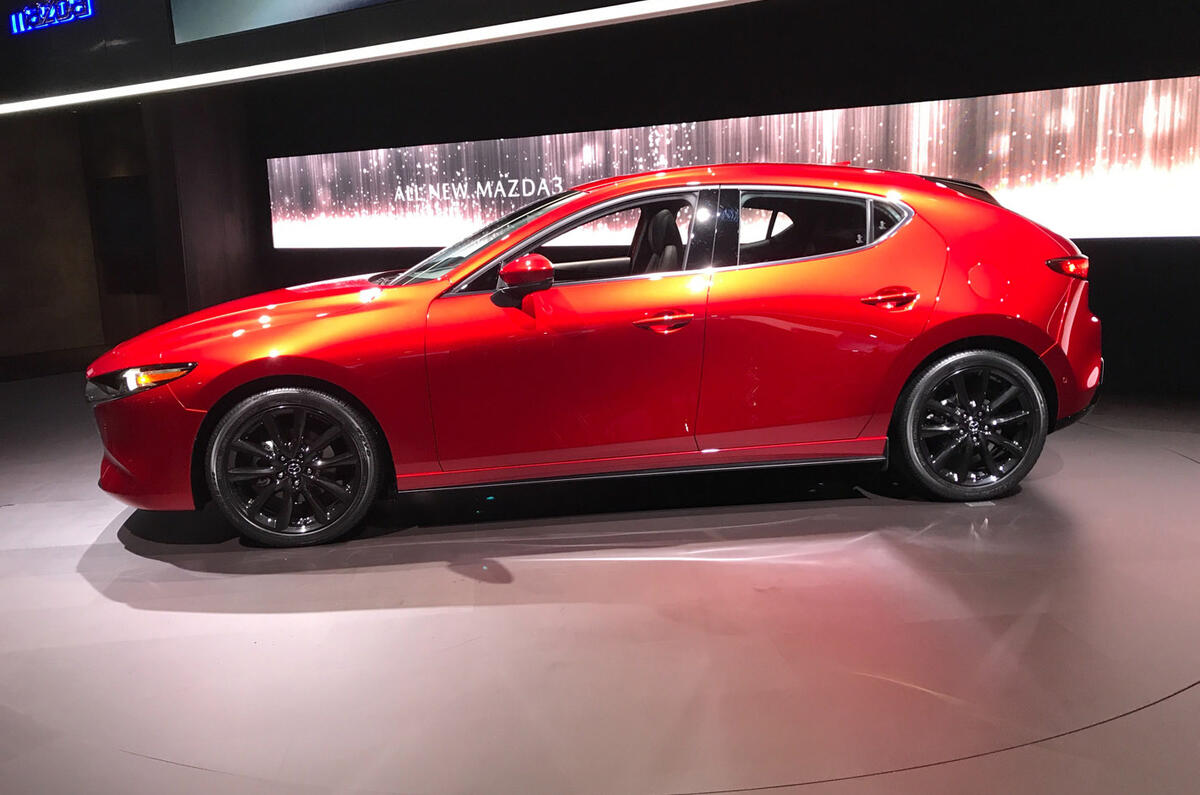 Mazda 3 2018 official reveal - LA show floor static side