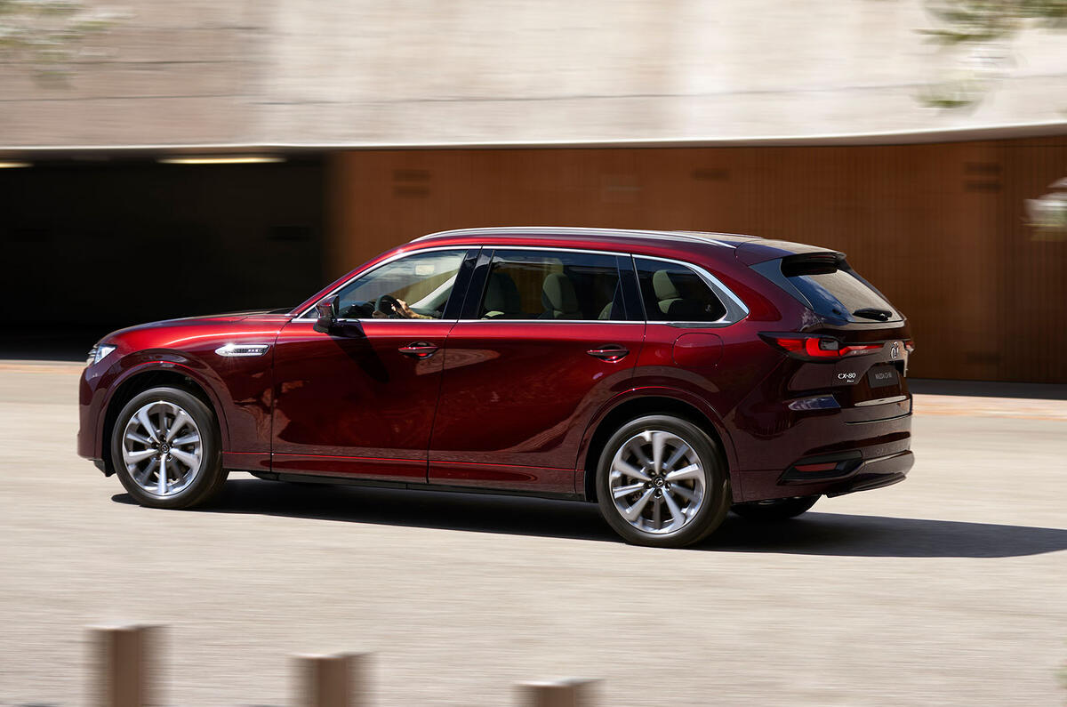 Mazda CX80 rear side tracking Mazda CX80 rear side tracking