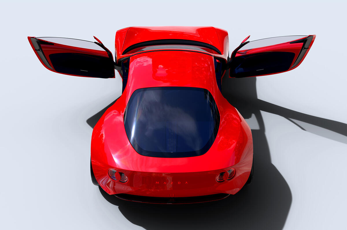 Mazda Iconic concept rear with doors open Mazda Iconic concept rear with doors open