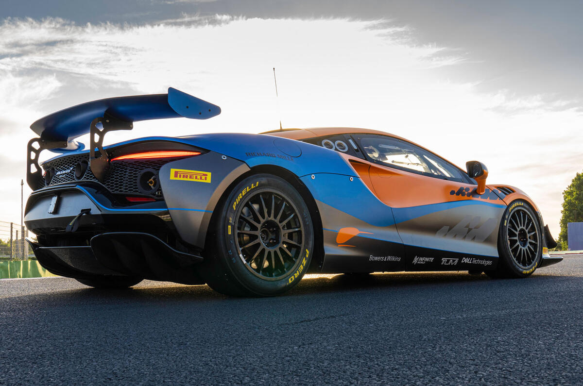 McLaren Artura GT4 rear side McLaren Artura GT4 rear side