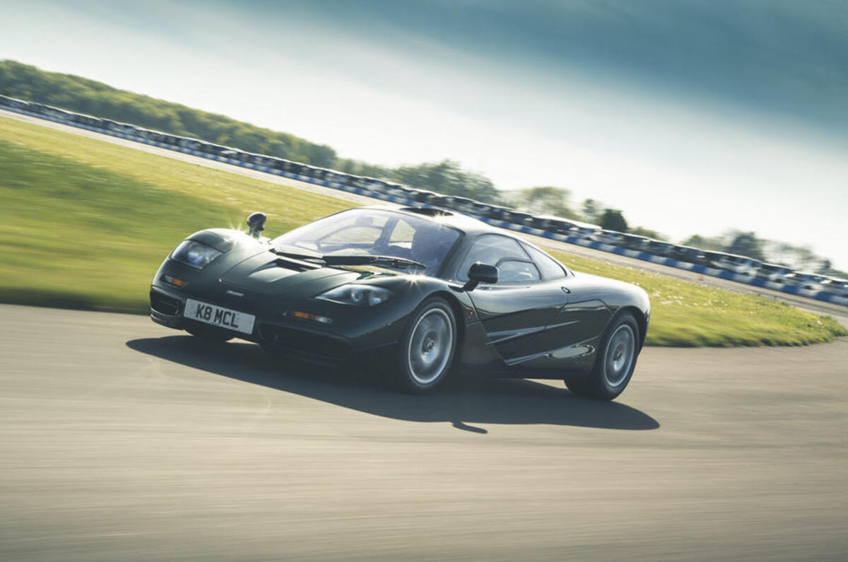 Mclaren f1 front three quarter tracking Mclaren f1 front three quarter tracking