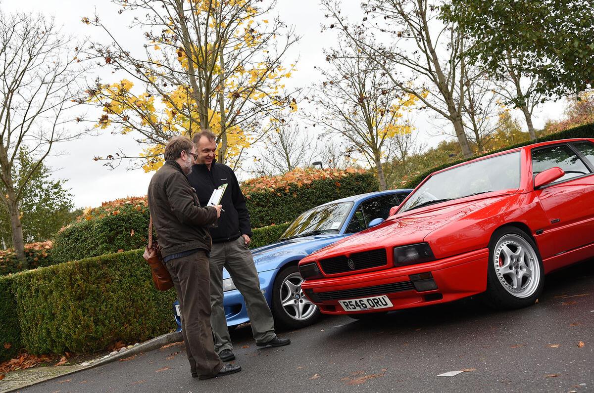 The cars of McLaren's workers