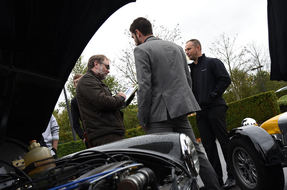 The cars of McLaren's workers