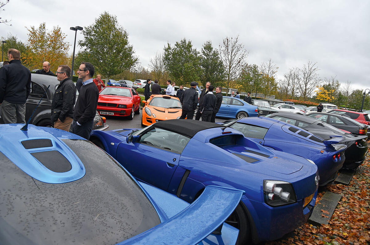 The cars of McLaren's workers