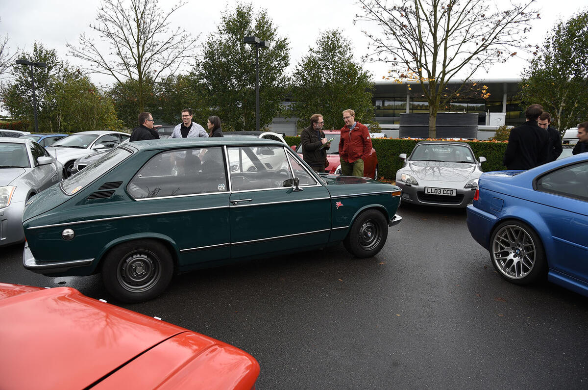 The cars of McLaren's workers