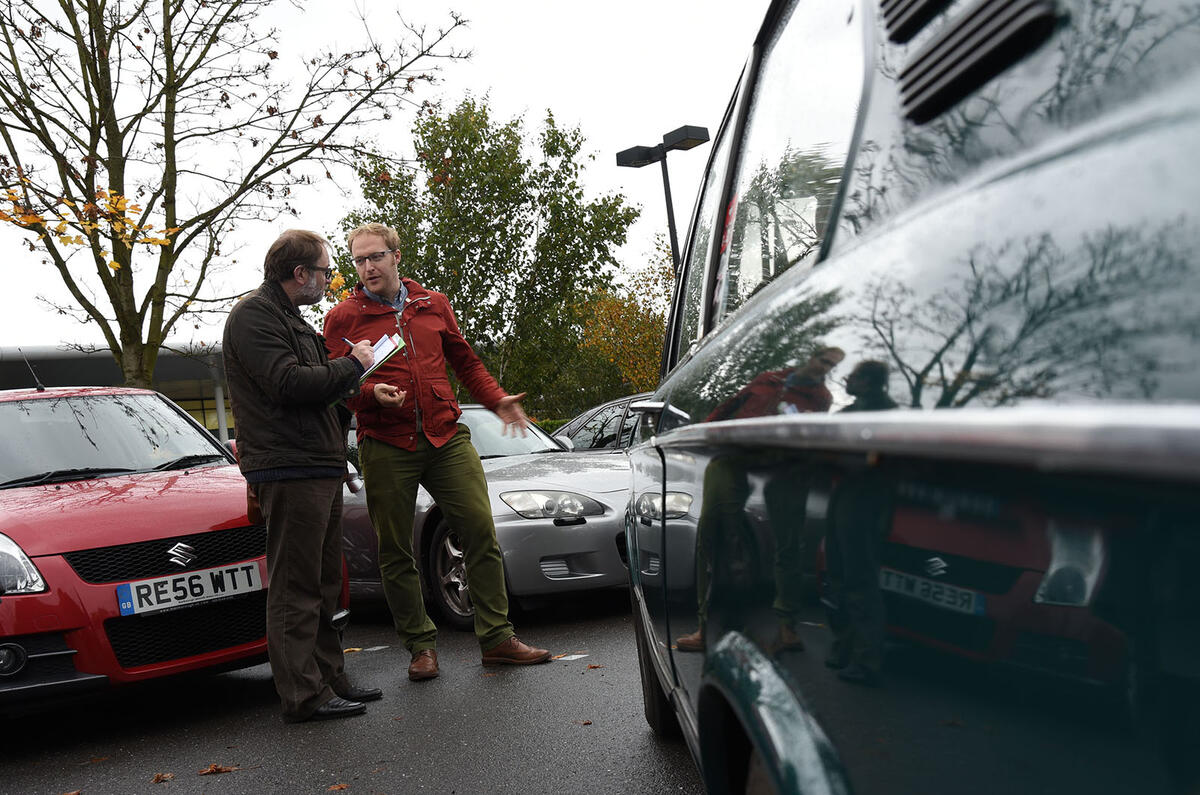 The cars of McLaren's workers