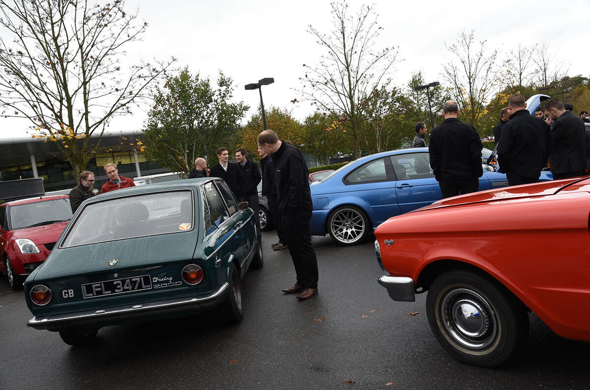 The cars of McLaren's workers