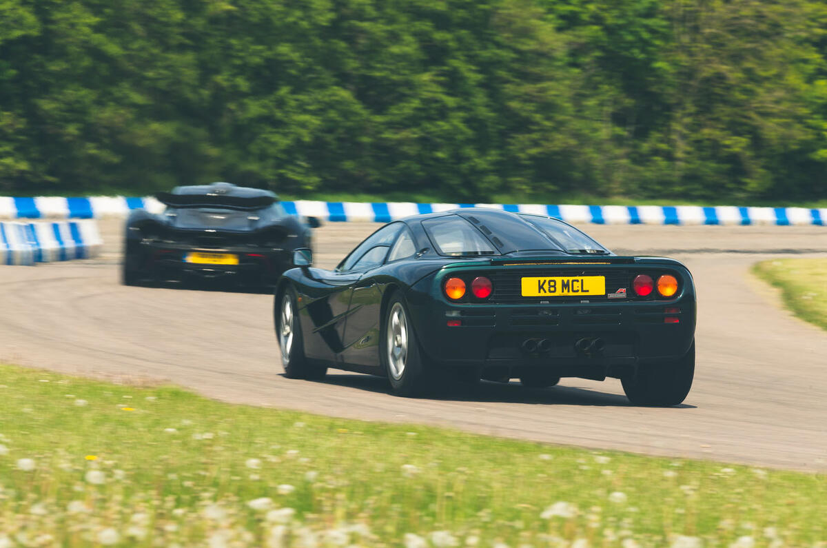 McLaren generations - F1 chasing P1 rear McLaren generations - F1 chasing P1 rear