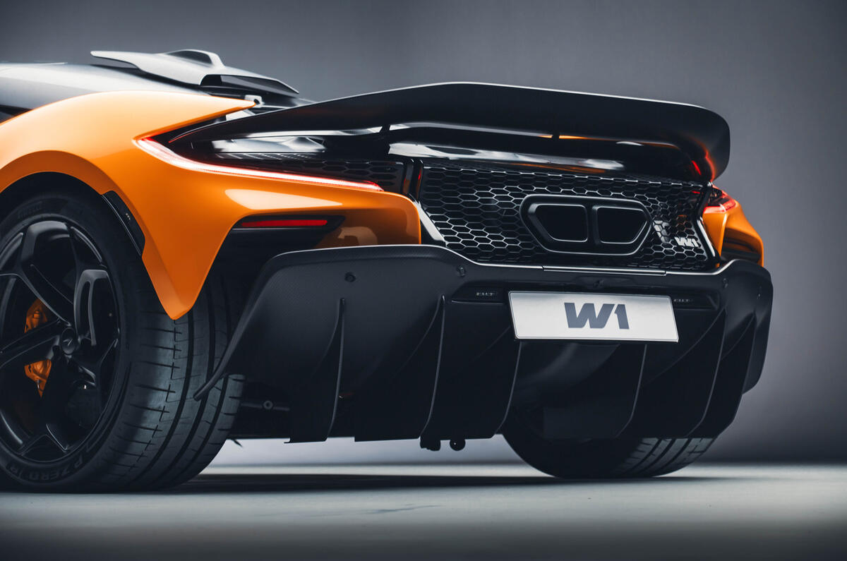 McLaren W1 revealed rear close up McLaren W1 revealed rear close up