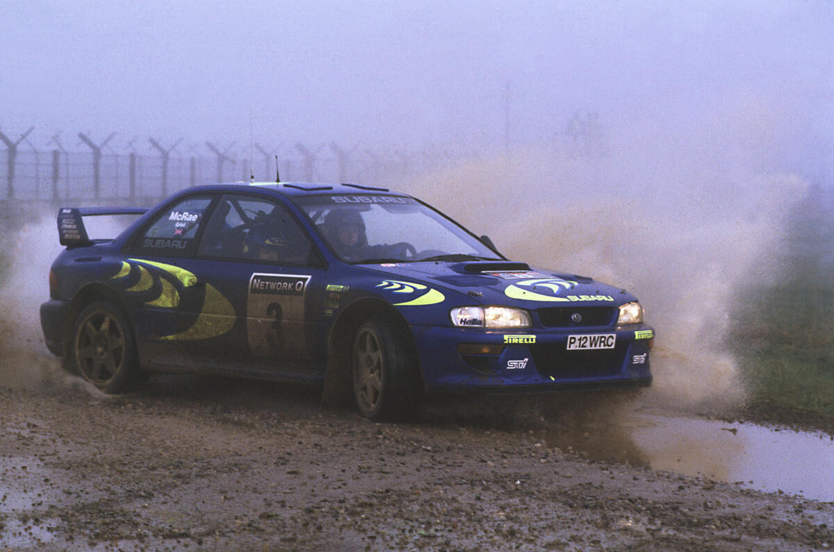 Colin McRae in 555 Impreza in Wales