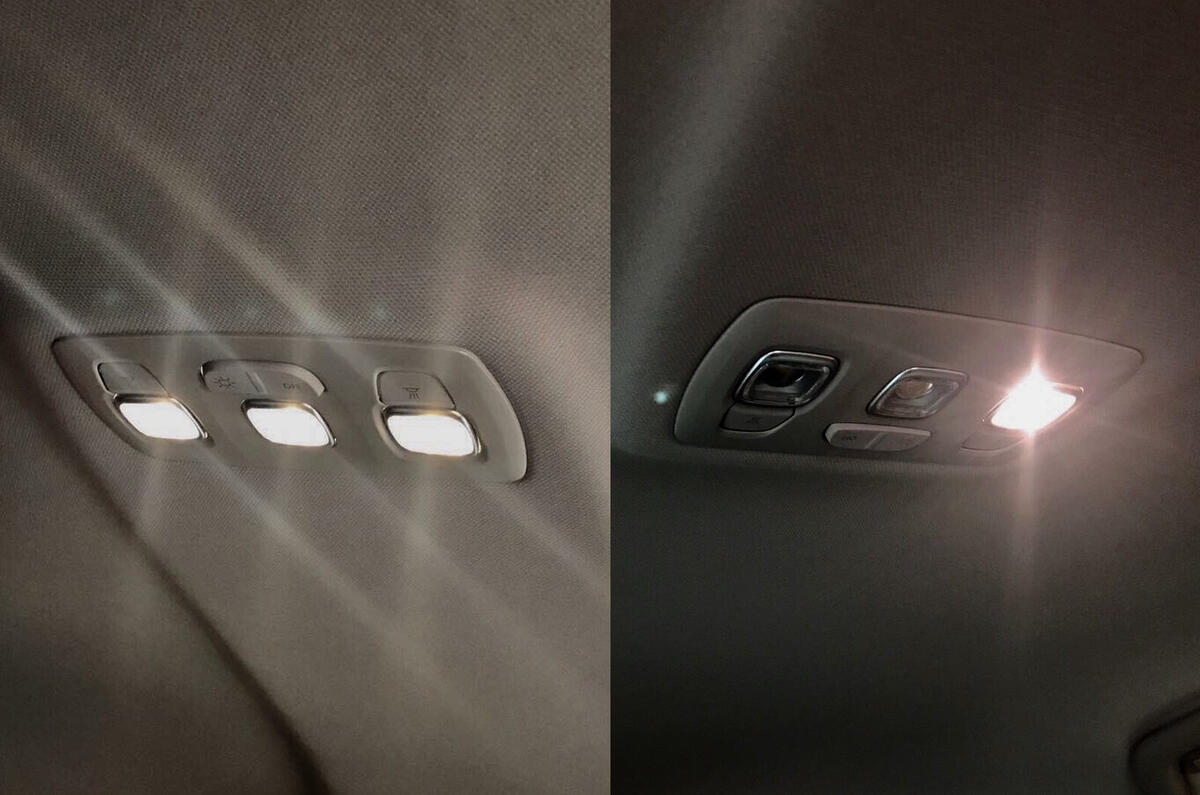 The Renault Mégane's reading lights