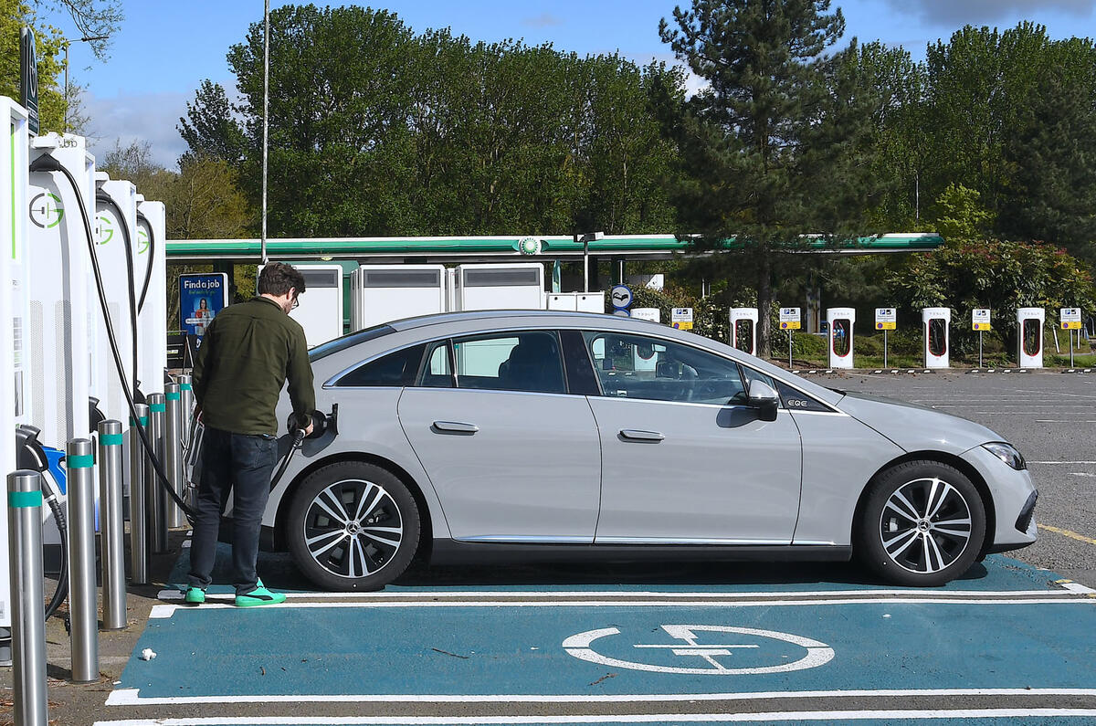 Merc EQE x 2 charging 50  or 80  jb20240425 2534