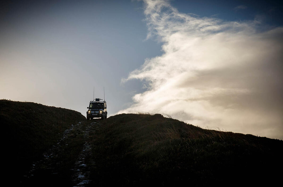 Off-roading in a Mercedes-Benz G-Class