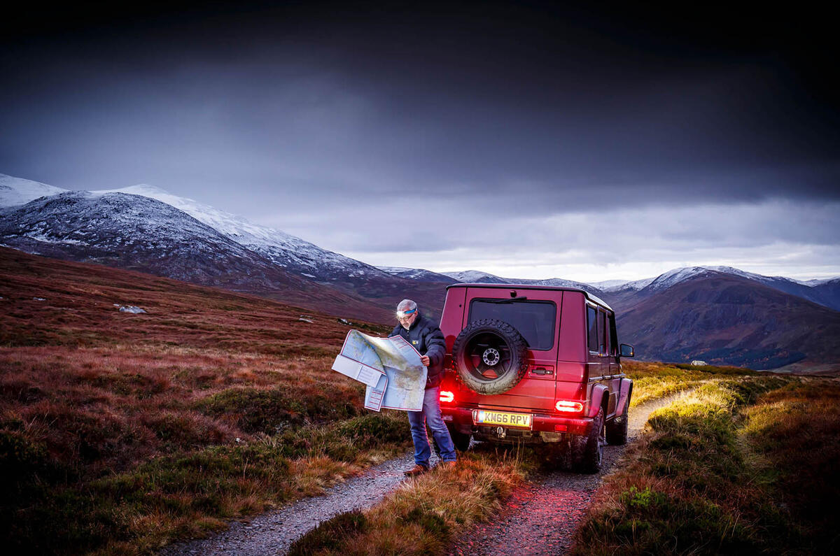 Off-roading in a Mercedes-Benz G-Class