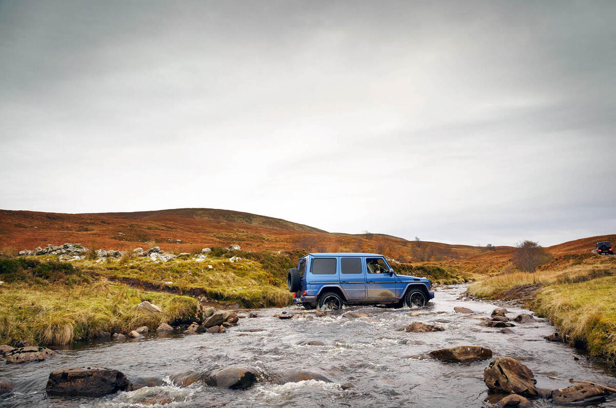 Off-roading in a Mercedes-Benz G-Class