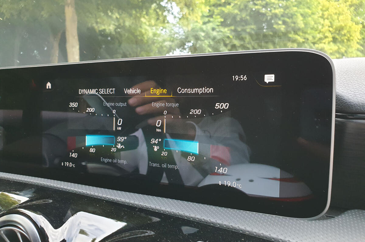 Mercedes-AMG A45 S engine temperature after run