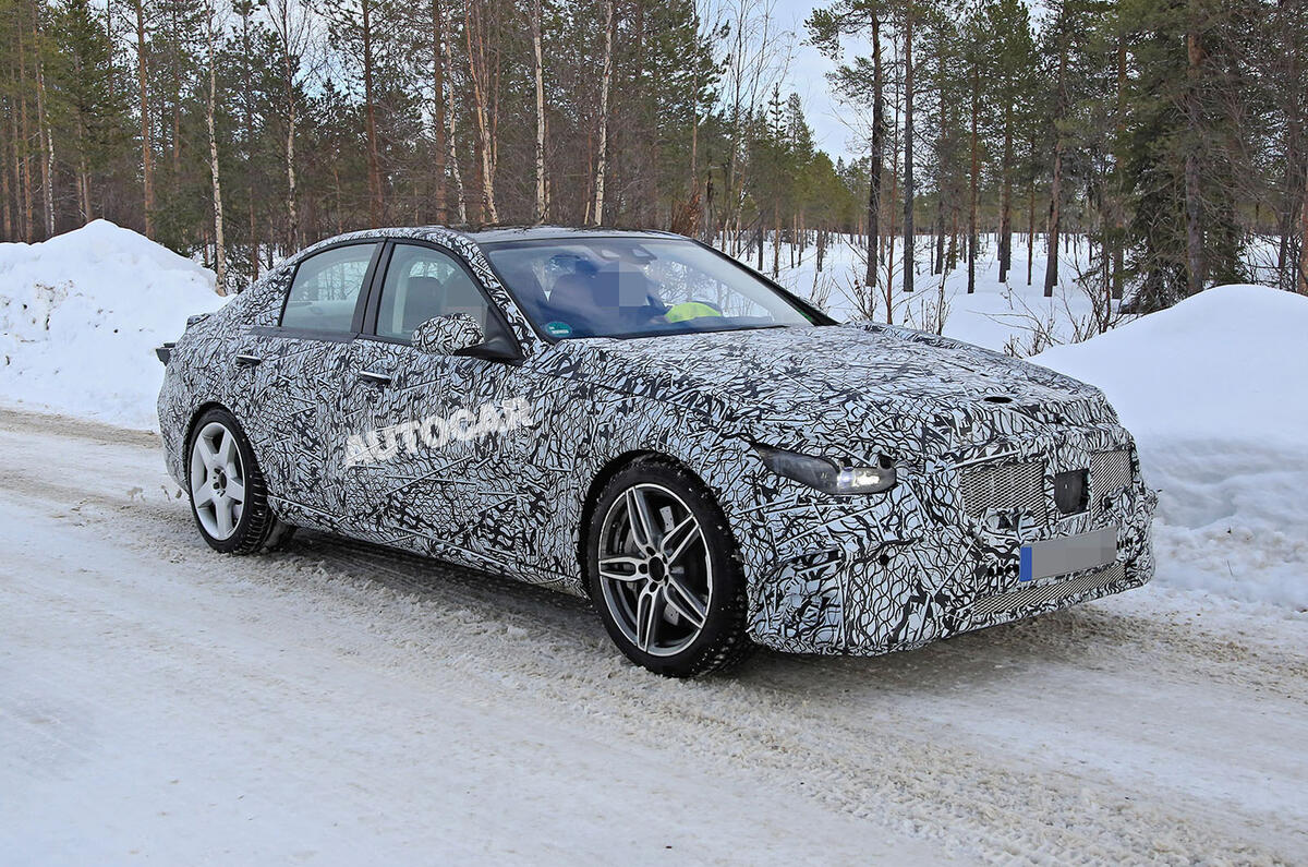 Mercedes-AMG C53 spy images - front Mercedes-AMG C53 spy images - front
