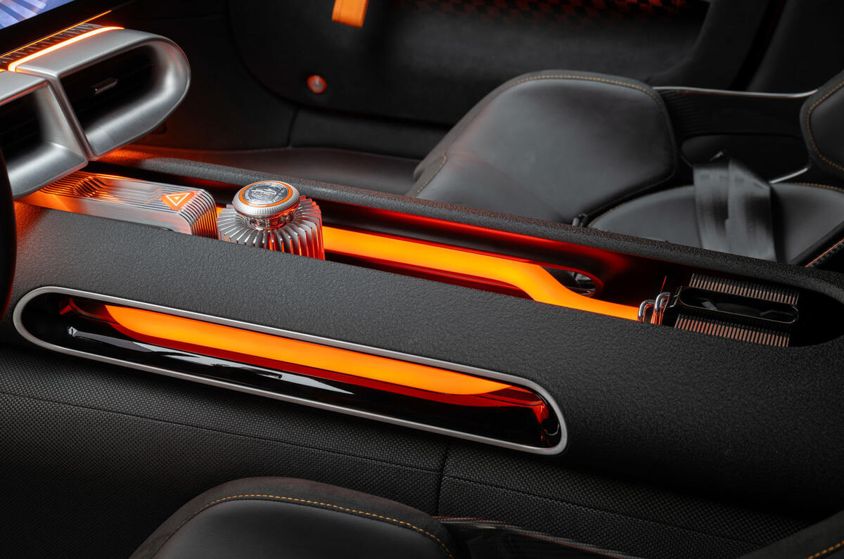 Mercedes AMG Concept GT XX 2025 interior centre console detail Mercedes AMG Concept GT XX 2025 interior centre console detail