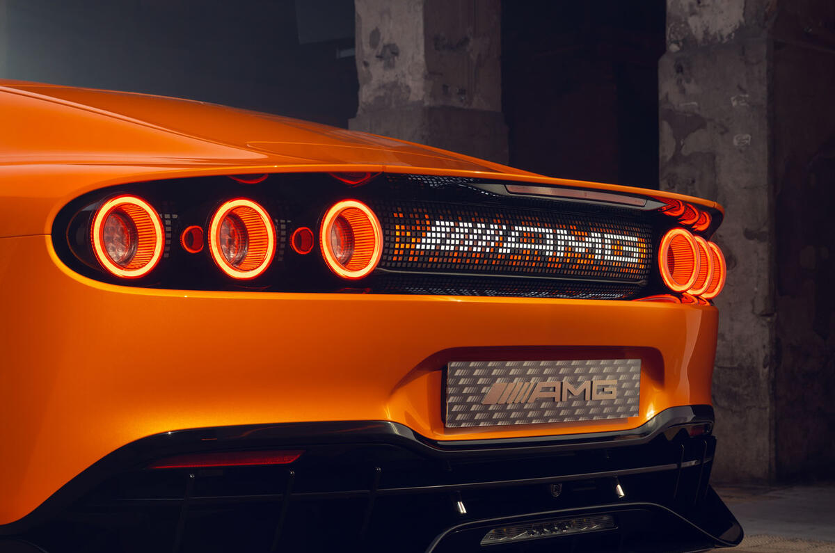 Mercedes AMG Concept GT XX 2025 rear light detail Mercedes AMG Concept GT XX 2025 rear light detail