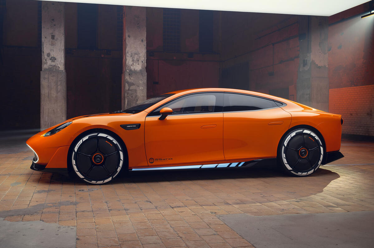 Mercedes AMG Concept GT XX 2025 side static Mercedes AMG Concept GT XX 2025 side static