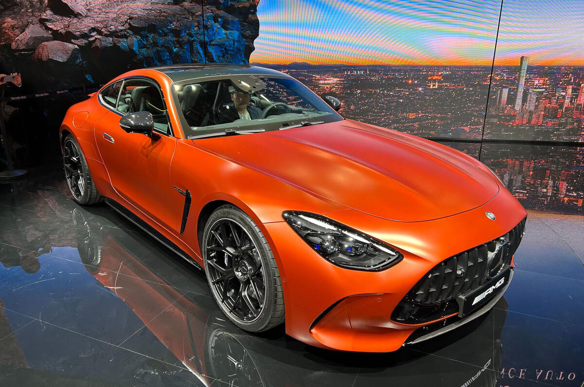 Mercedes AMG GT PHEV front quarter Beijing motor show
