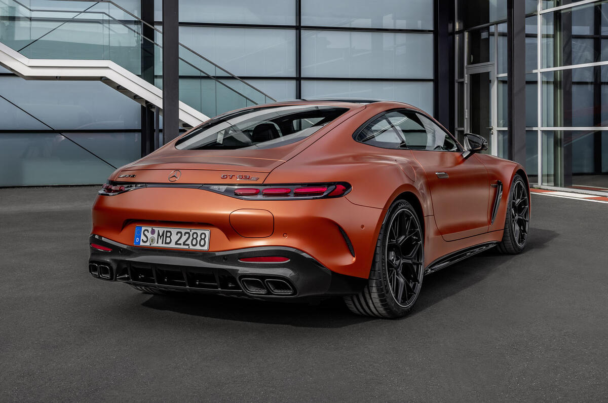 Mercedes AMG GT63 S E Performance rear quarter static Mercedes AMG GT63 S E Performance rear quarter static