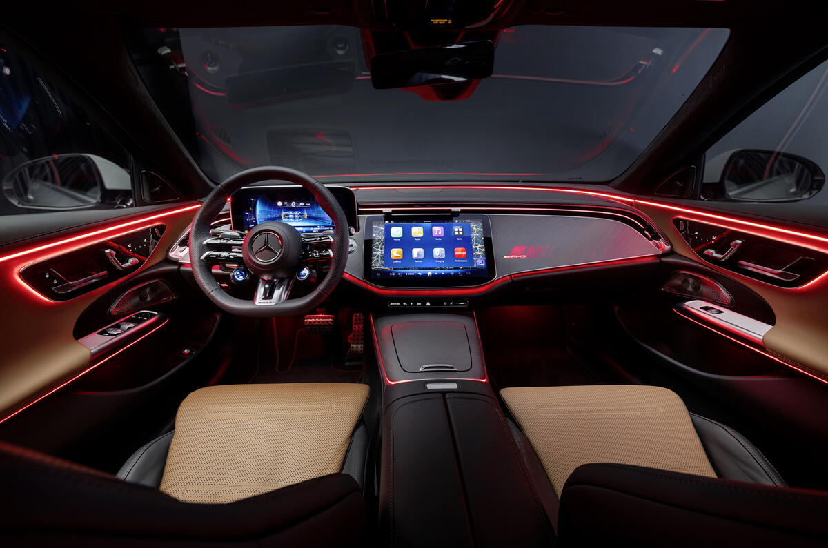 Mercedes AMG E53 full cabin shot Mercedes AMG E53 full cabin shot