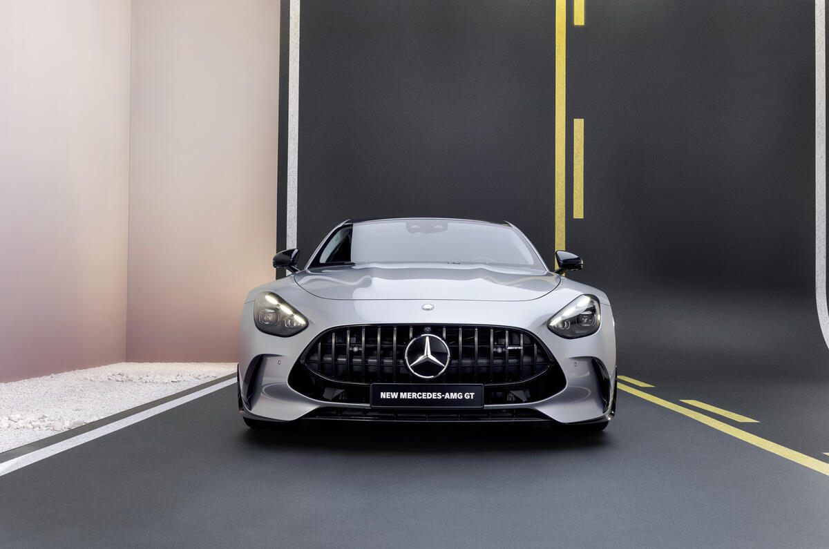 Mercedes AMG GT front on Mercedes AMG GT front on