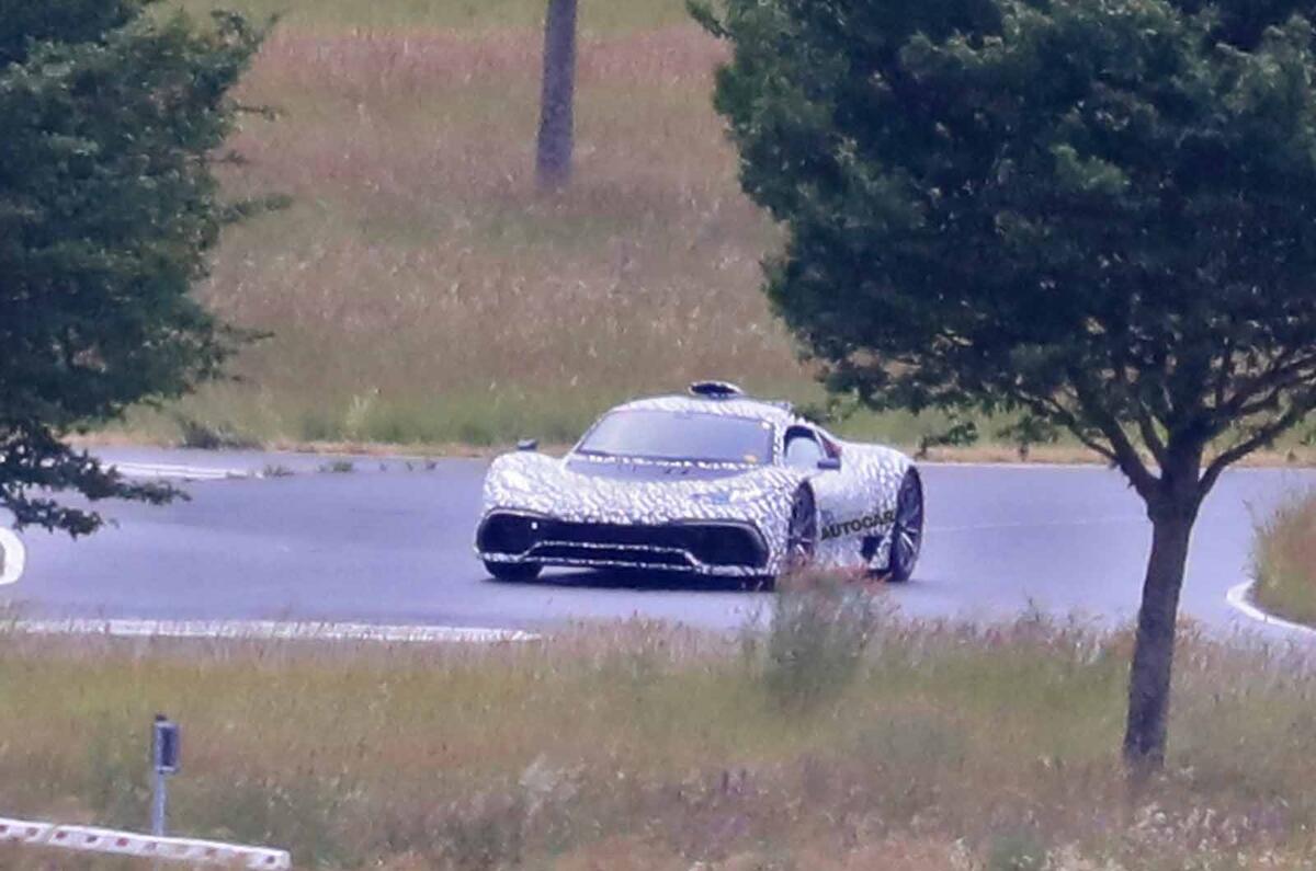 Mercedes AMG One spyshots front Mercedes AMG One spyshots front