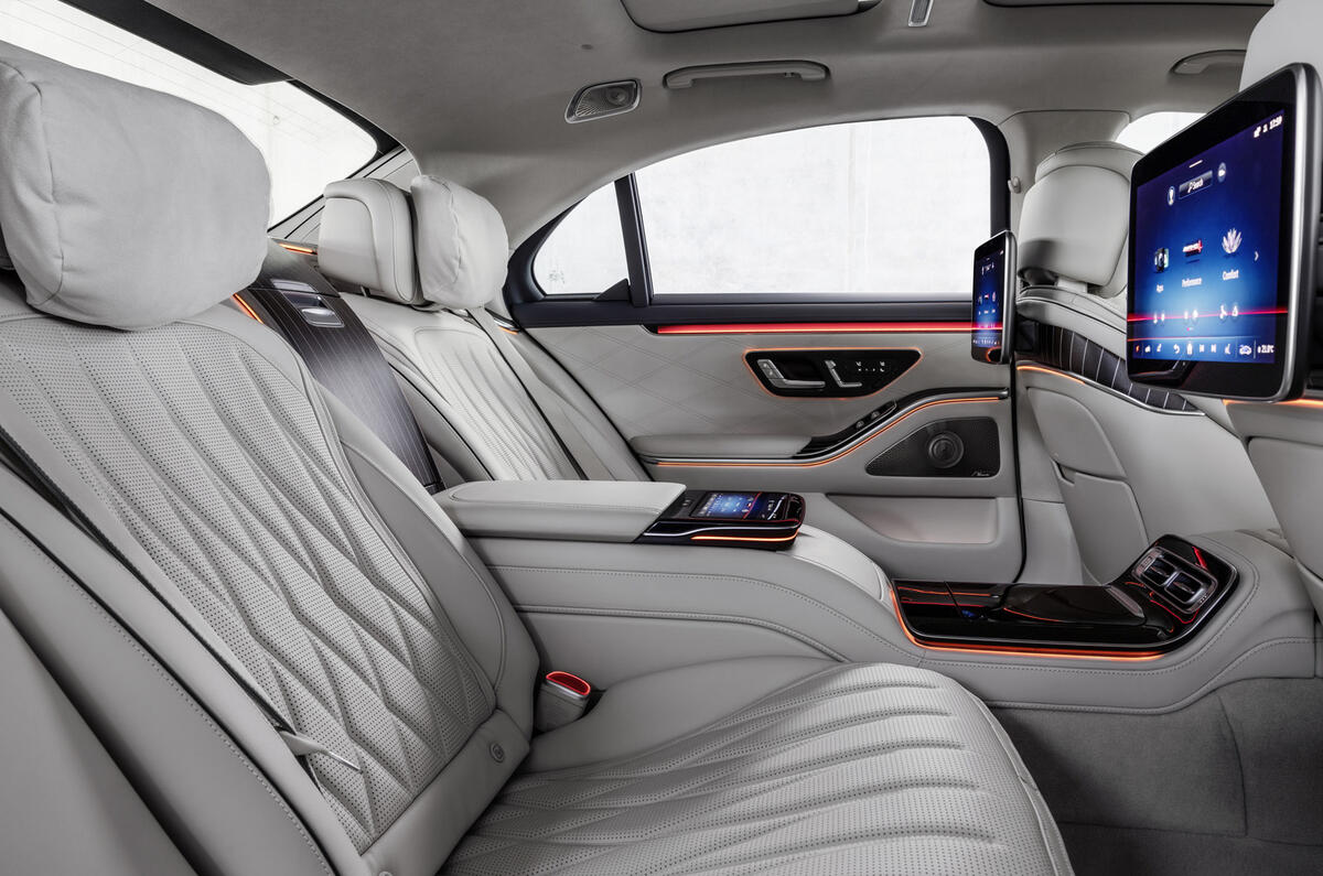 Mercedes AMG S63 rear interior Mercedes AMG S63 rear interior