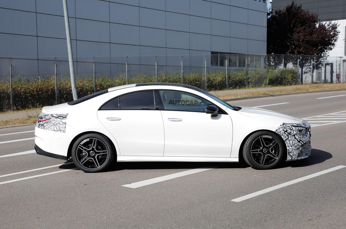 Mercedes Benz CLA 2023 protoype side white