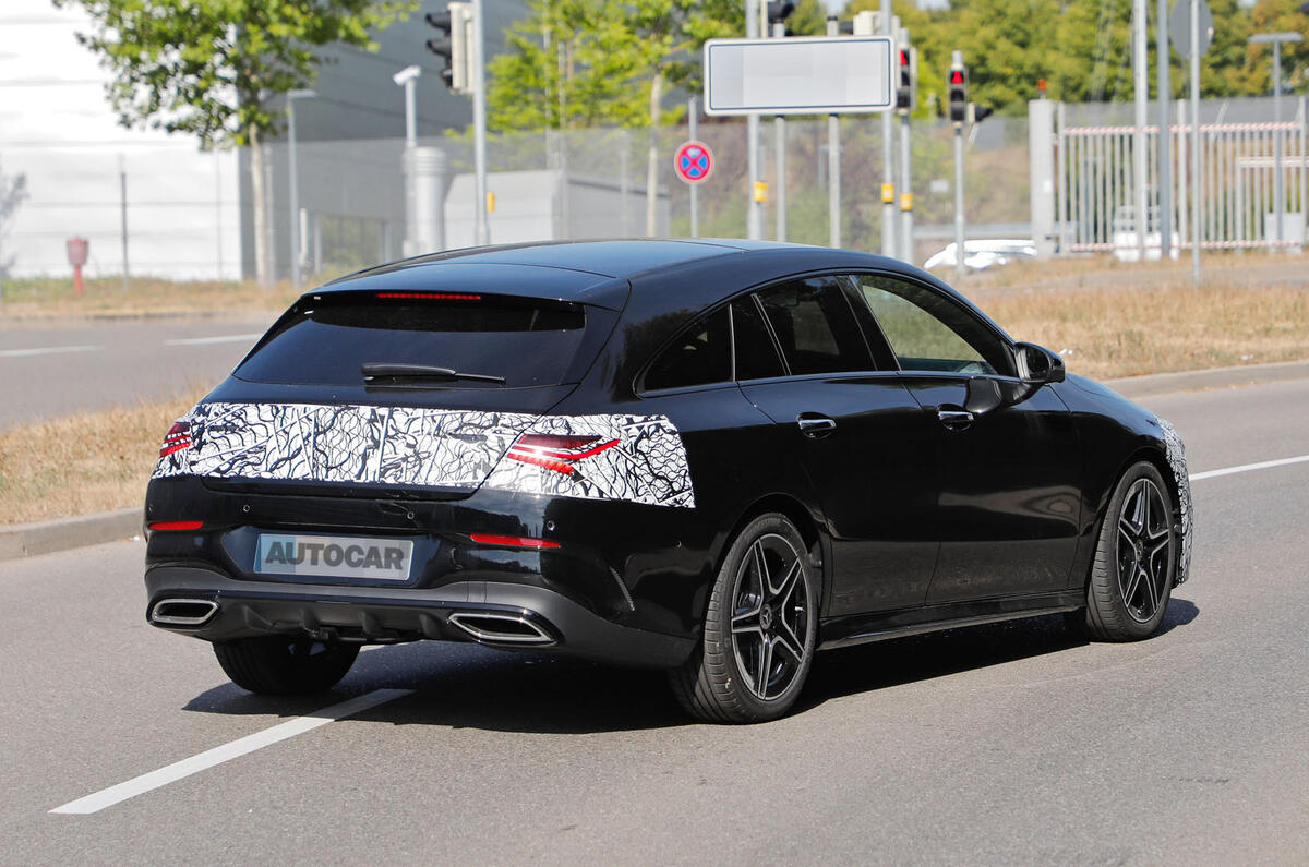 Mercedes Benz CLA SB 2023 protoype rear quarter