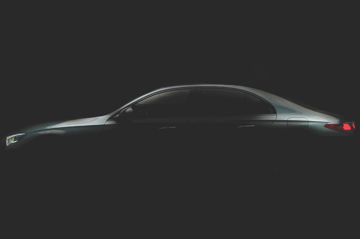 Mercedes Benz E Class 2023 side teaser Mercedes Benz E Class 2023 side teaser